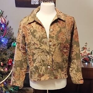 Coldwater Creek tapestry jacket M